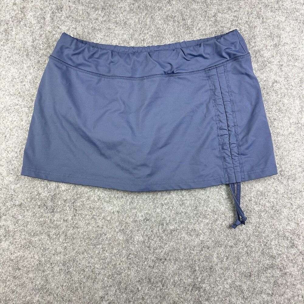 LIJA Golf Skirt Womens Medium Blue Lined Cinch Athletic Athleisure Stretch Mini